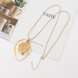 Resin Geometric Long Necklace Winter Sweater Chain