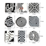 Resin Geometric Charms DIY Necklace Earrings, 10PCs