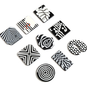 Resin Geometric Charms DIY Necklace Earrings, 10PCs