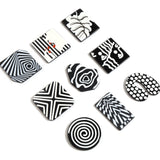 Resin Geometric Charms DIY Necklace Earrings, 10PCs