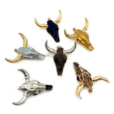 Ethnic Bull Skull Bone Pendant for DIY Jewelry Making