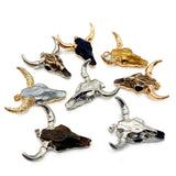 Ethnic Bull Skull Bone Pendant for DIY Jewelry Making