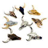 Ethnic Bull Skull Bone Pendant for DIY Jewelry Making