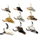 Ethnic Bull Skull Bone Pendant for DIY Jewelry Making