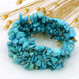 5x7mm Turquoise Gravel Bracelet Irregular Beads 7.5inch