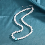 Fritillary Pearl Necklace Red Crystal Pendant Gift