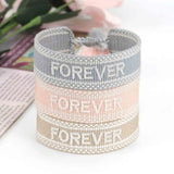 Woven Women's Letter Charm Bracelet Boho Style Girl Jewelry