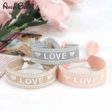 Woven Women's Letter Charm Bracelet Boho Style Girl Jewelry