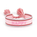 Hand-woven Friendship Couple Bracelet Embroidery Tassel Jewelry