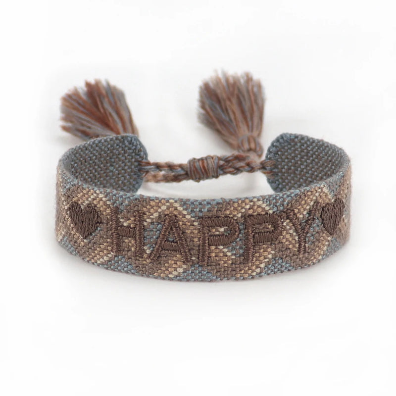 Hand-woven Friendship Couple Bracelet Embroidery Tassel Jewelry