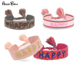 Hand-woven Friendship Couple Bracelet Embroidery Tassel Jewelry