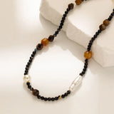 Retro Pearl Stone Necklace for Women - Party Gift Jewelry