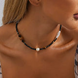 Retro Pearl Stone Necklace for Women - Party Gift Jewelry