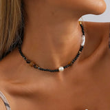Retro Pearl Stone Necklace for Women - Party Gift Jewelry