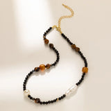 Retro Pearl Stone Necklace for Women - Party Gift Jewelry