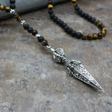 Retro Men's Beaded Arrow Pendant Necklace Jewelry