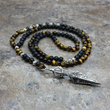 Retro Men's Beaded Arrow Pendant Necklace Jewelry
