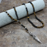 Retro Men's Beaded Arrow Pendant Necklace Jewelry