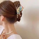 Retro Butterfly Hairpin Women Shark Grab Clip Hair Accessories For Girls