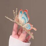 Retro Butterfly Hairpin Women Shark Grab Clip Hair Accessories For Girls