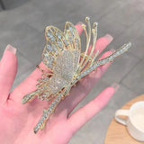 Retro Butterfly Hairpin Women Shark Grab Clip Hair Accessories For Girls