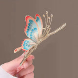 Retro Butterfly Hairpin Women Shark Grab Clip Hair Accessories For Girls