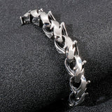 Silver Chain Bracelet Stainless Steel Dragon Jewelry Gift