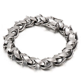 Silver Chain Bracelet Stainless Steel Dragon Jewelry Gift