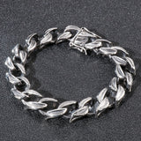 Silver Chain Bracelet Stainless Steel Dragon Jewelry Gift