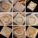 Retro Senior Double Thick Chain Bracelet Female Mixed