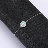 925 Silver Larimar Bracelet Bangle Retro Style Gemstone Jewelry