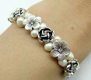 Freshwater Pearls Bangle Real Natural Pearl Bracelet Wedding Hand jewellery
