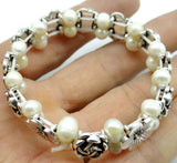 Freshwater Pearls Bangle Real Natural Pearl Bracelet Wedding Hand jewellery