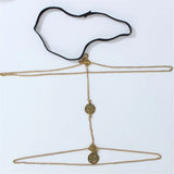 Retro Women Jewelry Tassel Coin Body Chain Foot Jewelry