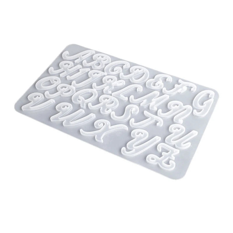 Reversed Alphabet Resin Letter Keychain Mold Epoxy Molds DIY