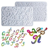 Reversed Alphabet Resin Letter Keychain Mold Epoxy Molds DIY