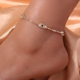 Evil Eye Anklet Bracelet for Women Beach Sandals Bohemian Jewelry