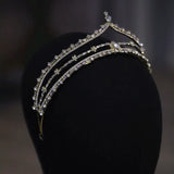 Rhinestone Bridal Crown Silver Wedding Tiara Hair Accessories Women Hairband