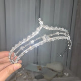Rhinestone Bridal Crown Silver Wedding Tiara Hair Accessories Women Hairband