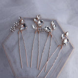 Silver Rhinestone Bridal Hair Pins Wedding Headpiece Bobby Pin