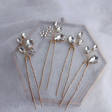Silver Rhinestone Bridal Hair Pins Wedding Headpiece Bobby Pin
