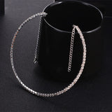 Rhinestone Choker Necklace for Women Wedding Bridesmaid Jewelry