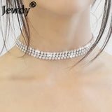 Rhinestone Choker Necklace for Women Wedding Bridesmaid Jewelry