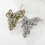 Crystal Flower Hair Claws Clips Retro Women Clamp Barrette