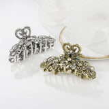 Crystal Flower Hair Claws Clips Retro Women Clamp Barrette