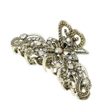 Crystal Flower Hair Claws Clips Retro Women Clamp Barrette