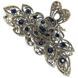 Rhinestone Crystal Flower Hair Claws Clips Clamp Retro Women Bride 9*3.5cm