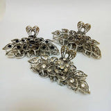 Rhinestone Crystal Flower Hair Claws Clips Clamp Retro Women Bride 9*3.5cm