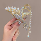 Crystal Tassel Hair Claw Clips Geometric Hair Crab Hairpins Accessories