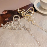 Crystal Tassel Hair Claw Clips Geometric Hair Crab Hairpins Accessories